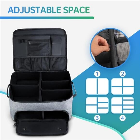 Golf Trunk Organizer 2 Layer, Car Golf Organizer with Ventilated Compartment NEW - Picture 2 of 8